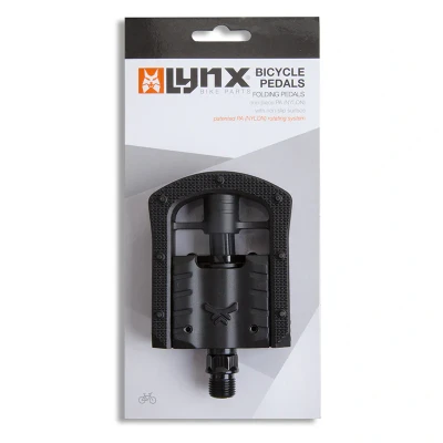 Afbeelding van Lynx vouwpedalen 9/16 inch ZU bearing antislip zwart
