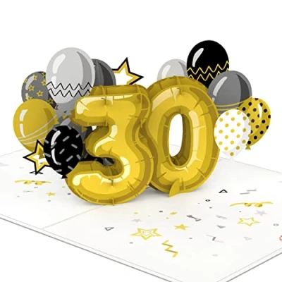 Afbeelding van papercrush® Pop Up Card 30e Verjaardag Handgemaakte 3D Verjaardagskaart voor Vrouwen en Mannen, Gefeliciteerd met de Verjaardag, 30 Jaar Jubileum in het bedrijf