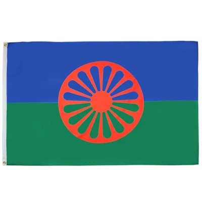 Afbeelding van Zigeunervlag 150x90 cm Reizigersvlaggen 90 x 150 Banner 3x5 ft Hoge kwaliteit AZ FLAG