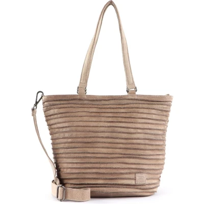 Afbeelding van FREDsBRUDER Leren Schoudertas Riffelpunz Oat Beige