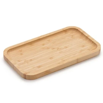 Afbeelding van BAM BOO BOX Badkamer dienblad van bamboe, hout, cosmetica organizer, 28 x 16 2 cm