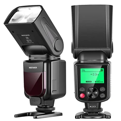 Afbeelding van Neewer NW 670 TTL Flash flitser met LCD scherm voor Canon 7D Merk II, 5D II III, IV, 1300D, 1200D, 1100D, 750D, 700D, 650D, 600D, 550D, 500D, 100D, 80D, 70D, 600D D en