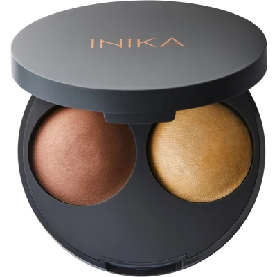 Afbeelding van INIKA REFRESH Baked Contour Duo Teak Vegan 100% Natuurlijk Verzorgend Alle huidtypes Minerale make up