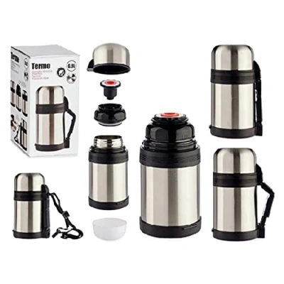 Afbeelding van Arte Regal Thermosfles 800 Ml Rvs Grijs/zwart