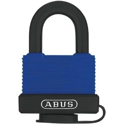 Afbeelding van ABUS Aqua Safe 70IB/35 Messing hangslot, weerbestendig, roestvrijstalen beugel voor extra corrosiebescherming, kunststof ommanteling, veiligheidsniveau 4
