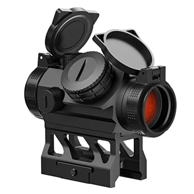 Afbeelding van Feyachi V30 2MOA Mirino a punto rosso Auto On &amp; Off 1x20mm Ottica compatta rosso, coprilenti ribaltabili e dispositivo antiriflesso