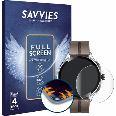 Afbeelding van Savvies Screenprotector voor Xiaomi Watch 2 Pro Folie Beschermfolie transparant volledig dekking (4 Stuks)