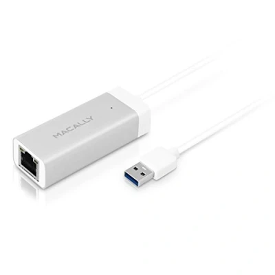 Afbeelding van Macally U3GBA USB A 3.0 naar Gigabit Ethernet adapter Aluminium