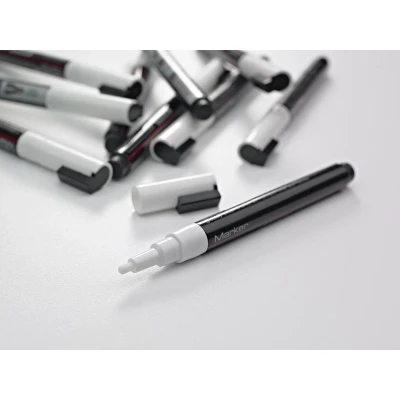 Afbeelding van Glasbord markers 3 mm, 10 stuks, niet droog uitwisbaar, wit