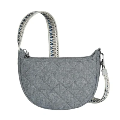 Afbeelding van Travelon Unisex Boho Anti Diefstal Halve Maan Crossbody, grijs Heather, heide