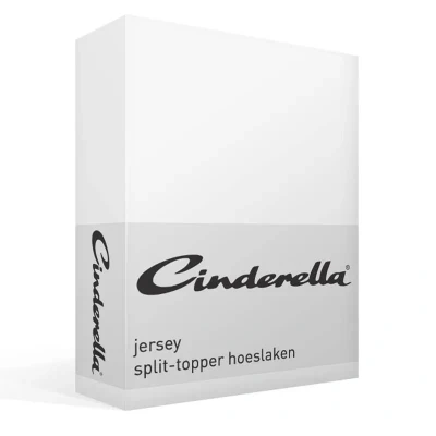Afbeelding van Jersey Split Hoeslaken Cinderella White 200 x 200/210 cm