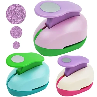 Afbeelding van Mini Ronde Papier Punch,3 Stuks Kleurrijke Craft Hole Punch Cirkel Vormen voor Scrapbook Kaarten Hobby DIY Foto Album Kinderen Crafting (8mm 15mm 25mm willekeurige kleur)