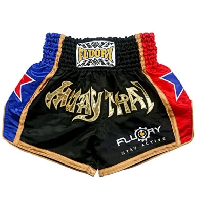 Afbeelding van FLUORY Muay Thai Fight Shorts, MMA Shorts Kleding Training Kooi Vechten Grappling Martial Arts Kickboksen Kleding, Mtsf08 hei, M