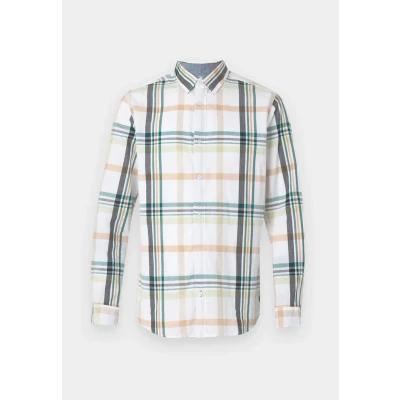 Afbeelding van TOM Tailor Checked Overhemd white, Heren, Maat: XXL, White