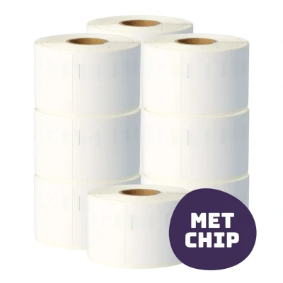 Afbeelding van Geschikt 10x Dymo 11354 / S0722540 compatible Labelwriter 550 labels, 57 mm x 32 Alleeninkt