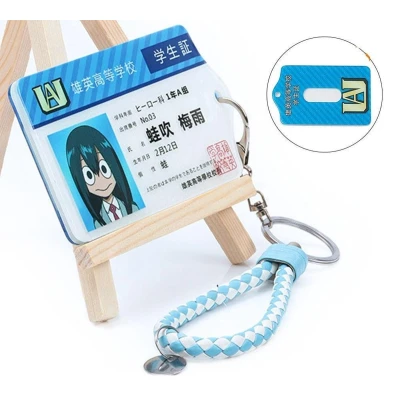 Afbeelding van My Hero Academia Anime Tsuyu Asui ID Pas School Kaart Sleutelhanger