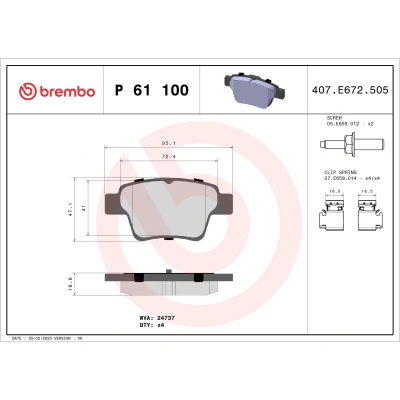 Afbeelding van Brembo Remblokset P 61 100