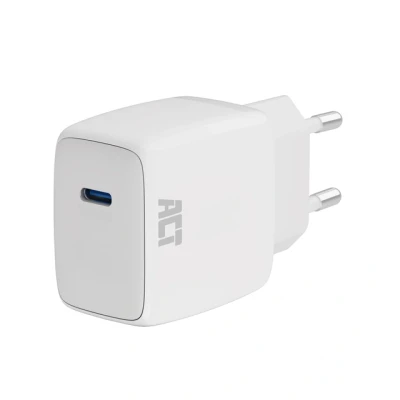Afbeelding van ACT AC2135 USB C Lader 35W Power Delivery PPS GaNFast Apple &amp; Android Wit