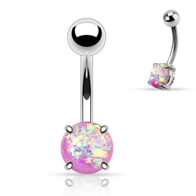 Afbeelding van Opal Prong Setting Paars piercing