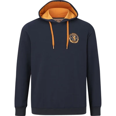 Afbeelding van Charles Colby hoodie Plus Size EARL TOD met printopdruk donkerblauw
