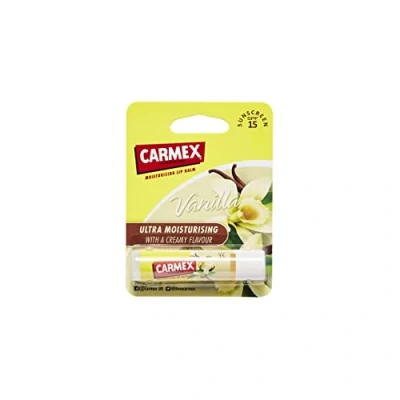 Afbeelding van Carmex Vanilla Ultra Moisturising Lip Balm SPF15 For Dry, gekraakte lippen 4,25 g