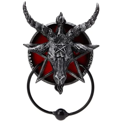 Afbeelding van Nemesis Now B4474N9 Zwarte Baphomet Deurklopper 20.5cm