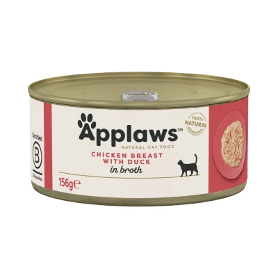 Afbeelding van Applaws natvoeding Kippenborst en eend 156 gr. per 24 stuks