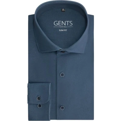Afbeelding van Gents Uni blauw 4 way stretch Maat M