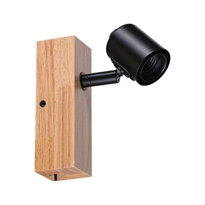 Afbeelding van Paulmann 66770 spots Arvid 1 lamps max. 1x20 watt plafondlamp zwart/hout spot metaal E27