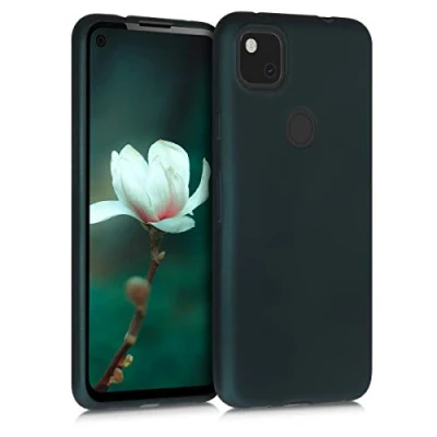 Afbeelding van kwmobile telefoonhoesje compatibel met Google Pixel 4a hoesje Zachte case voor smartphone Back cover in metallic petrol