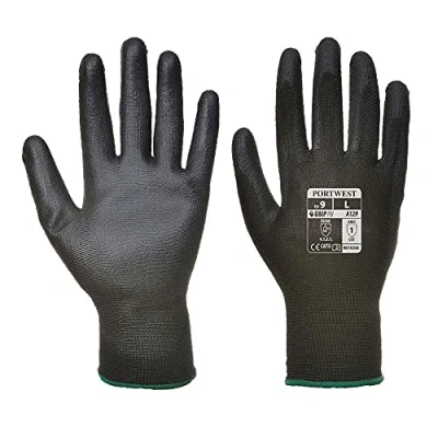 Afbeelding van PU Palm Handschoen (12 pak) maat XSmall, Black