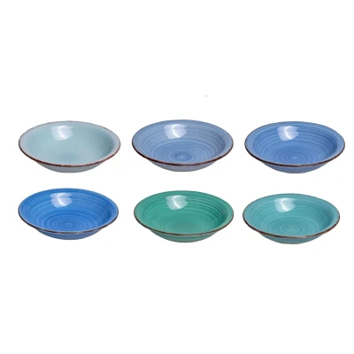 Afbeelding van Studio Tavola Diepe Borden Ocean Blue ø 21 cm 6 stuks
