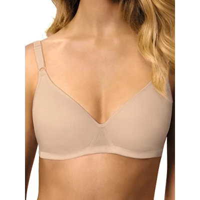 Afbeelding van Nur Die Katoenen beha, beugelloze dubbellaagse softcup zacht, comfortabel, onzichtbaar, naadloos onder de kleding voor dames, huidskleur, 90C