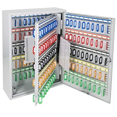 Afbeelding van HMF 135200 07 Sleutelkastje 200 haken verstelbare haakstrips, 55,0 x 38,0 14,0 cm, lichtgrijs