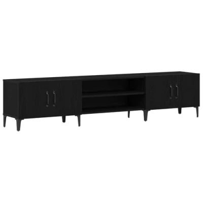 Afbeelding van vidaXL TV Kast Zwart eiken Bewerkt hout 180 x 31.5 40 cm Opslag