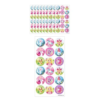 Afbeelding van HENBRANDT Grote fantasiewereldstickers, 180 verschillende stickers, leraren, school, beloning, kunst en ambachten voor kinderen, verjaardagsfeestje, tas, gunsten, buitzakvullers, geluksdipgunsten