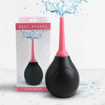 Afbeelding van Klysma Bolpompset Enema Douche 310ML Antirefluxdouche en Filter, Anale voor Darmreiniging Right Pink