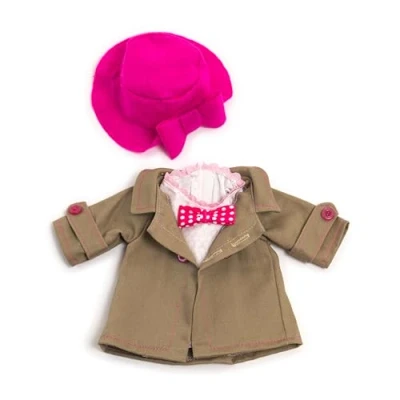 Afbeelding van Miniland 31640 poppenkleding, wit, roze, bruin
