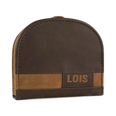 Afbeelding van Lois Portemonnee Heren Leer RFID Leren Met Stijlvol Design Duurzame Leather Wallet Voor Mannen Veiligheid En Klasse Elke Gelegenheid, Bruinbruin