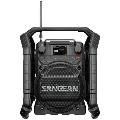 Afbeelding van Sangean U 4X Bouwradio DAB+, VHF (FM) Bluetooth, USB, AUX, NFC Oplaadbaar, Waterdicht, Stofvast, Stofdicht, NFC, Acculaadfunctie Zwart