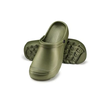 Afbeelding van ESTRO Klompen Heren Tuinklompen Gom Sanitaire Tuinschoenen Schoenen Zomer Muiltjes F08 (45 EU, Groen)