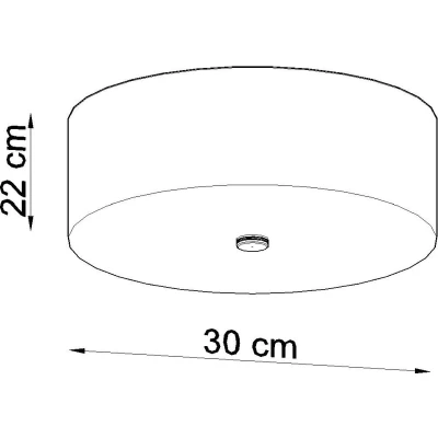 Afbeelding van Sollux Lighting Skala Cilindrisch Flush Light Zwart 30cm E27