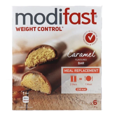 Afbeelding van Modifast Weight Control Reep Caramel 6ST