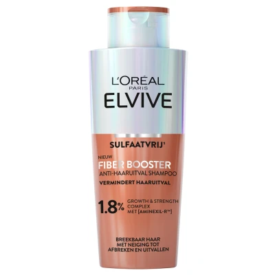 Afbeelding van L&#039;Oréal Paris Elvive Fiber Booster Anti haaruitval Shampoo Vermindert Voor breekbaar haar met neiging tot afbreken en uitvallen 200ml
