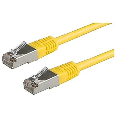 Afbeelding van Netwerkkabel Cat5e S/FTP 0.5 meter (100% koper, Geel)