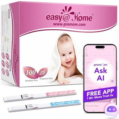 Afbeelding van Easy@Home 100 x Ovulatietesten en 20 Zwangerschapstesten, Met Premom Ovulatie Predictor