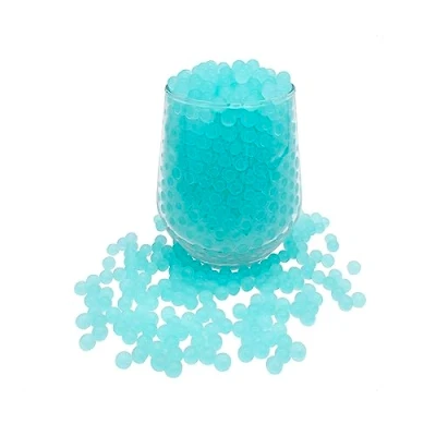 Afbeelding van KONFEN Waterkralen, 20000 stuks, watergelgrond, lichtblauwe waterballen, gelei kristallen kralen, gelbal, waterabsorberende kralen voor vazen, 100 g 7 8 mm vaasvullers woondecoraties (lichtblauw)
