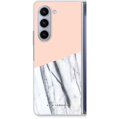 Afbeelding van Case Company® hoesje geschikt voor Samsung Galaxy Z Fold5 A touch of peach Soft Cover Telefoonhoesje Bescherming aan alle Kanten en Schermrand