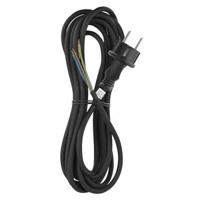 Afbeelding van EMOS Rubberen aansluitkabel 5 m, voedingskabel, voor gemiddelde mechanische belasting, Schuko, 3 x 1,0 mm2, H05RN F rubber/neopreen, zwart
