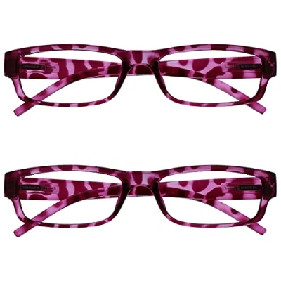 Afbeelding van Leesbril Roze Schildpad Lichtgewicht Comfortabel Lezers Waarde 2 Stuks Mannen Vrouwen RR32 4 +2,50